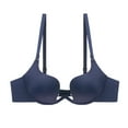 thumbnail image 1 of Women's Essentials Deep U Multi-Way Push Up Convertible Low Cut Plunge Bra(Blue,36A), 1 of 6