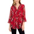 thumbnail image 1 of Women's Etching Garden Top Ravishing Red Combo S, 1 of 1