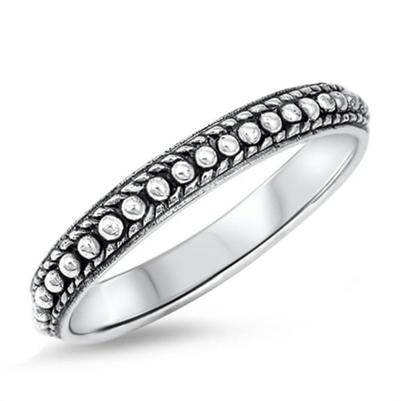Women's Eternity Bali Band Wholesale Ring .925 Sterling Silver Jewelry Female Male Unisex Size 5