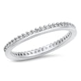 thumbnail image 1 of Women's Eternity Stackable Clear CZ Ring 925 Sterling Silver Band White Jewelry Female Size 10, 1 of 4