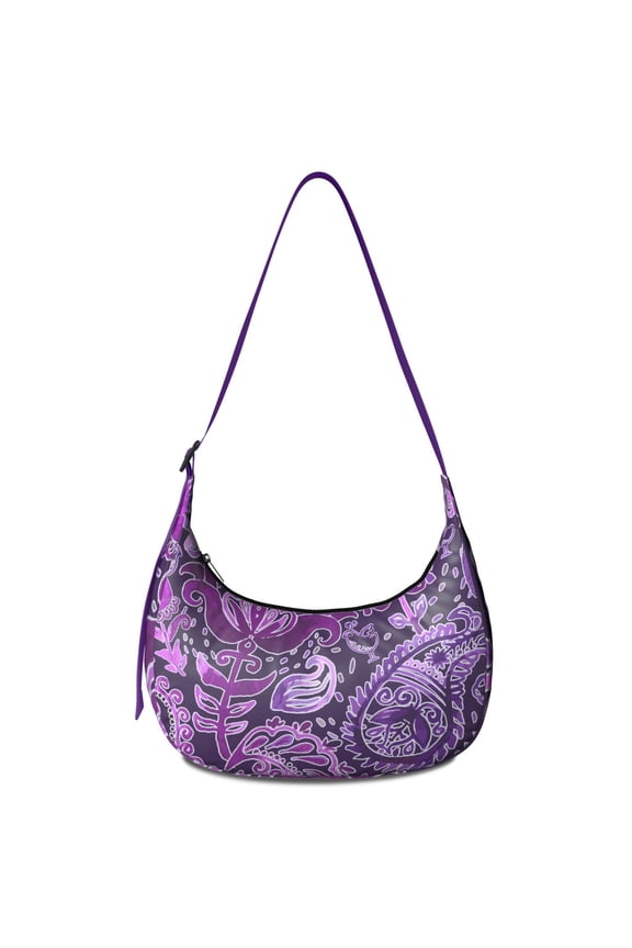 Women’s Ethnic Paisley Ornament Shoulder Bag – Boho Vintage Retro Floral Abstract Crossbody Purse Featuring Decorative Mandala Inspired Patterns, Lightweight Durable Tote