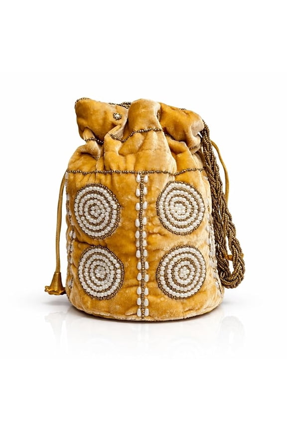 Women's Ethnic Potli Bag with Drawstring Closure | Handcrafted Traditional Pouch for Weddings, Festivals, Parties and Special Occasions