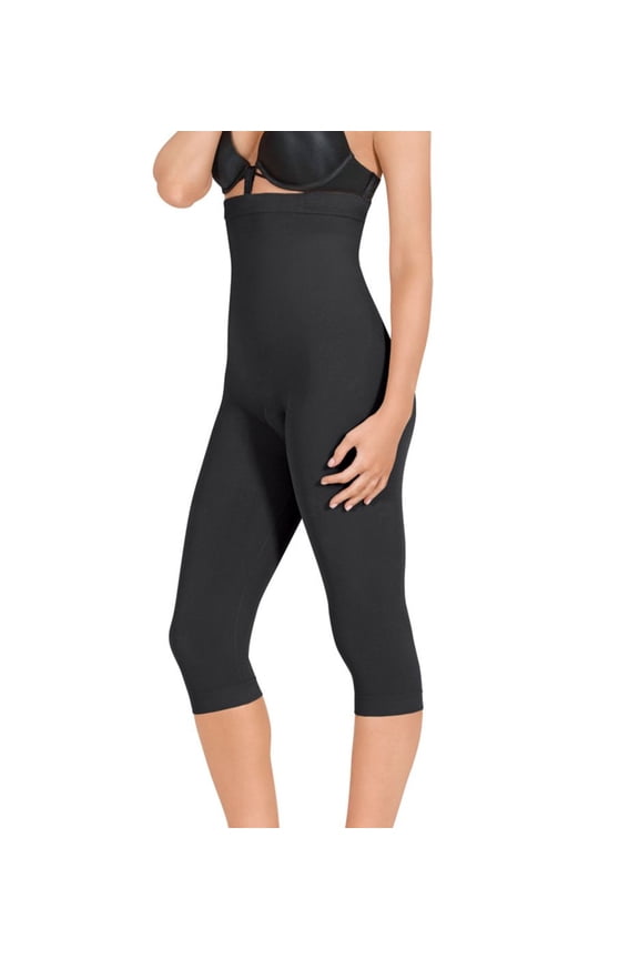 Women's EuroSkins JS19 Seamless High Waist Capri Shaper (Black S)
