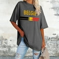 Women's European Cup Netherlands Leisure Letter Printed Round Neck