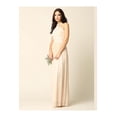 thumbnail image 1 of Women's Eva USA 3206 Halter Long Bridesmaids Dress Champagne Goldish Beige S, 1 of 1