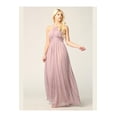 thumbnail image 1 of Women's Eva USA 3206 Halter Long Bridesmaids Dress Mauve 2XL, 1 of 8