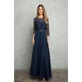 thumbnail image 1 of Women's Eva USA 3227 A-Line Lace Detailed Mother Of Groom Gown Dress Navy Blue 3XL, 1 of 1