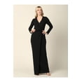 thumbnail image 1 of Women's Eva USA 3401 Long Mother Of Groom Metallic Dress Black L, 1 of 1