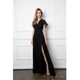 thumbnail image 1 of Women's Eva USA 3413 Long & Short Sleeve Chiffon Mother Of Groom Dress Black 4XL, 1 of 1
