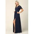thumbnail image 1 of Women's Eva USA 3413 Long & Short Sleeve Chiffon Mother Of Groom Dress Navy Blue 3XL, 1 of 1