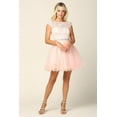 thumbnail image 1 of Women's Eva USA 3421 Short Cap Sleeve homecoming party Cocktail Dress Blush Pink M hoco 2025, 1 of 1