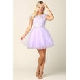 thumbnail image 1 of Women's Eva USA 3421 Short Cap Sleeve homecoming party Cocktail Dress Lilac Lavender M hoco 2025, 1 of 1