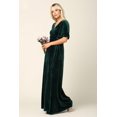 thumbnail image 1 of Women's Eva USA 3432 Velvet Gown with Flutter Sleeves Hunter Green S, 1 of 1