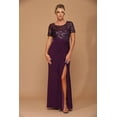 thumbnail image 1 of Women's Eva USA 3439 Long Formal Mother Of Groom evening elegant Dress Plum L, 1 of 9