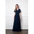 thumbnail image 1 of Women's Eva USA 3442 Long Formal Ruffle Sleeve Chiffon evening elegant Dress Navy Blue 5XL, 1 of 1