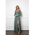 thumbnail image 1 of Women's Eva USA 3452 Long Sleeve Formal Chiffon Dress Eucalyptus XL, 1 of 1