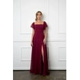 thumbnail image 1 of Women's Eva USA 3454 Long Formal Bridesmaids Chiffon evening elegant Gown Burgundy XL, 1 of 1
