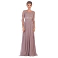 thumbnail image 1 of Women's Eva USA 5164 Long Mother Of Groom Chiffon Dress Mauve M, 1 of 1