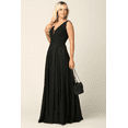 thumbnail image 1 of Women's Eva USA 5201 Long Sleeveless Formal evening elegant Dress Black M, 1 of 1