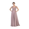 thumbnail image 1 of Women's Eva USA 5201 Long Sleeveless Formal evening elegant Dress Mauve 3XL, 1 of 1