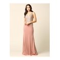 thumbnail image 1 of Women's Eva USA 5225 Mother Of Groom Long Formal Sleeveless Dress Mauve L, 1 of 1