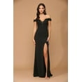 thumbnail image 1 of Women's Eva USA 5237 Long Off-Shoulder Formal evening elegant Prom 2026 Dress Black XL, 1 of 1