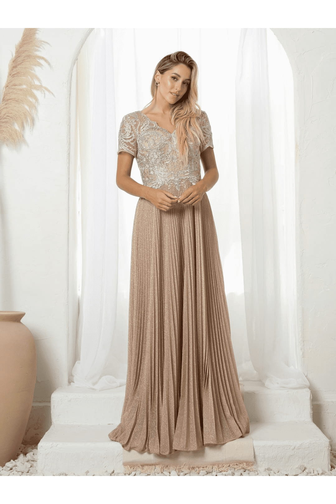 Eva USA 5241 Mother of the Bride Metallic Dress | Formal Dress Shops Mocha / XL Eva USA 5241 Mother of the Bride Metallic Dress | Formal Dress Shops Mocha / XL