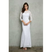 Womens Eva USA Sheath Wedding Dress | White Bridal Gown 3397B 4XL