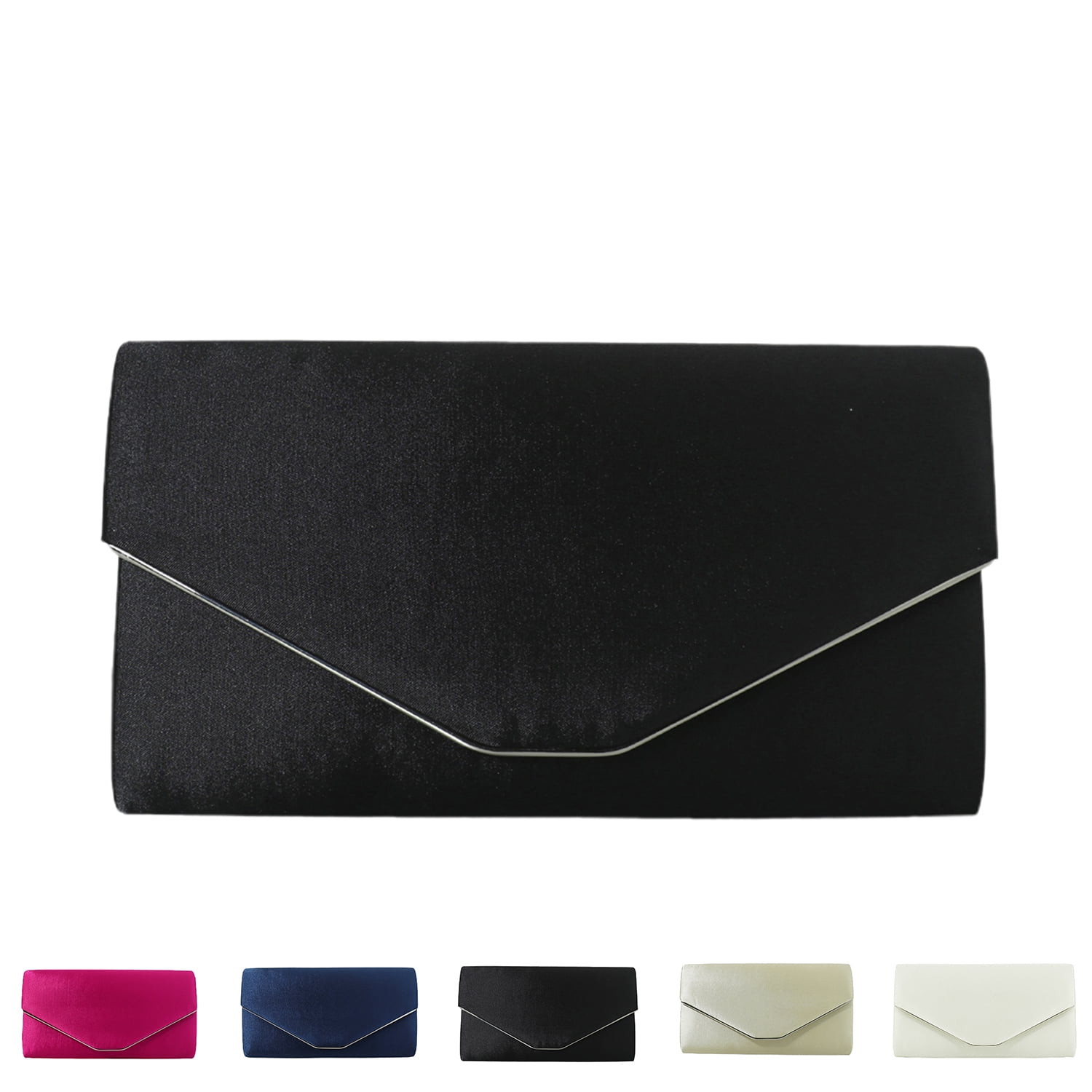 Women's Evening Bag Glitter Clutch Wedding Bridal Purse Matte Cocktail