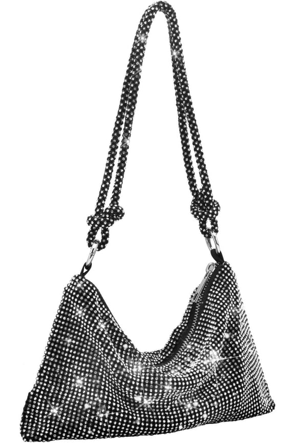Women's Evening Bag, Rhinestone Clutch Purse Women Sparkly Mini Handbags, Cross Body Hobo Bag for Cocktail Party