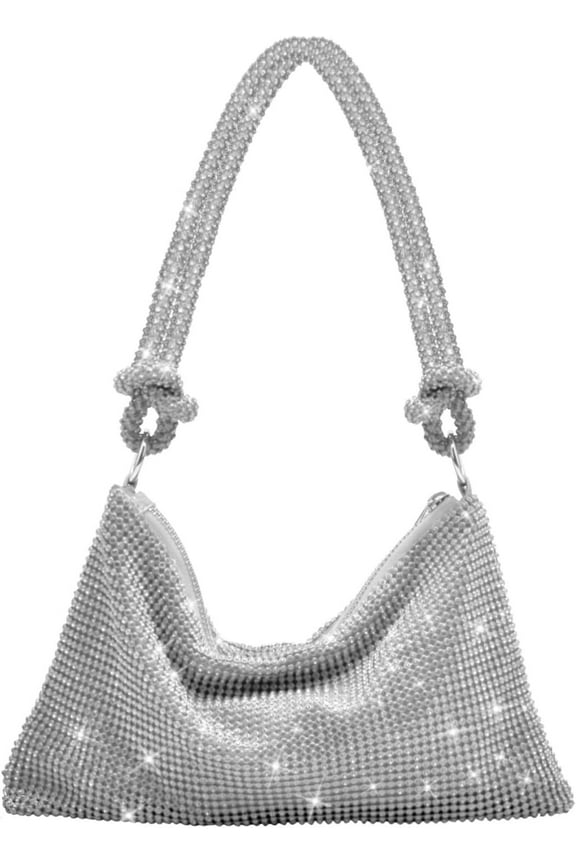 Women's Evening Bag, Rhinestone Clutch Purse Women Sparkly Mini Handbags, Cross Body Hobo Bag for Cocktail Party