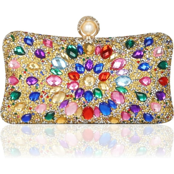 Women's Evening Bags Sparkly Rhinestone Clutch Purses Luxury Handbags