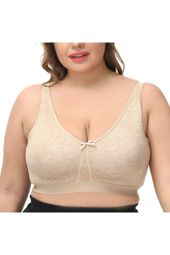 Women's Everday Bra Plus Size Full Cup Non-padded Wireless Comfort Bralette 38D