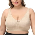 thumbnail image 1 of Women's Everday Bra Plus Size Full Cup Non-padded Wireless Comfort Bralette 40C, 1 of 8
