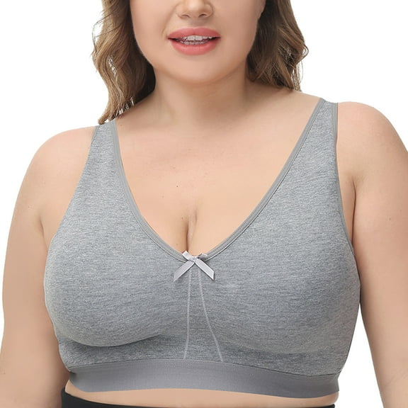 Women's Everday Bra Plus Size Full Cup Non-padded Wireless Comfort Bralette 44A