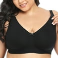 thumbnail image 1 of Women's Everday Bra Plus Size Full Cup Non-padded Wireless Comfort Bralette 46D, 1 of 8