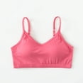 thumbnail image 1 of Women's Everyday Bras Solid Color Pullover Seamless Underwear Training Bras for Teen Girls with Adjustable Straps Front Zipper Sports Bras for Lady XL, 1 of 3