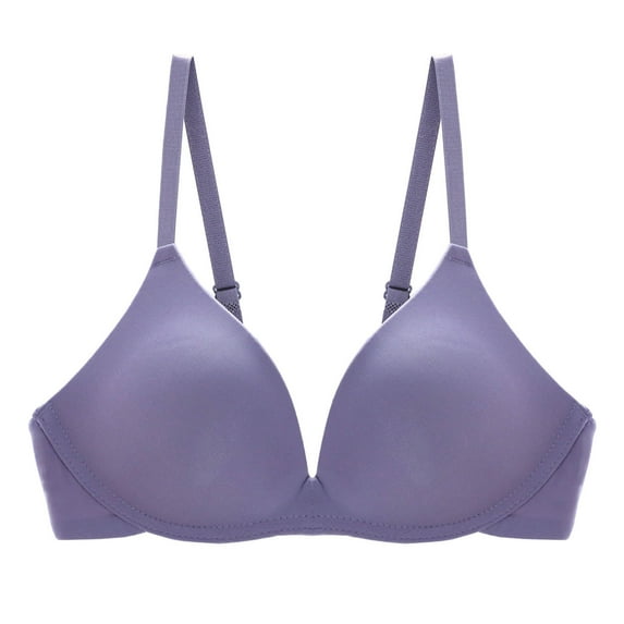 Women's Everyday Bras, Women's Push Up Padded Bra Seamless T-Shirt Underwire Plunge Bra Add One Cup Full Coverage Bras S-XL