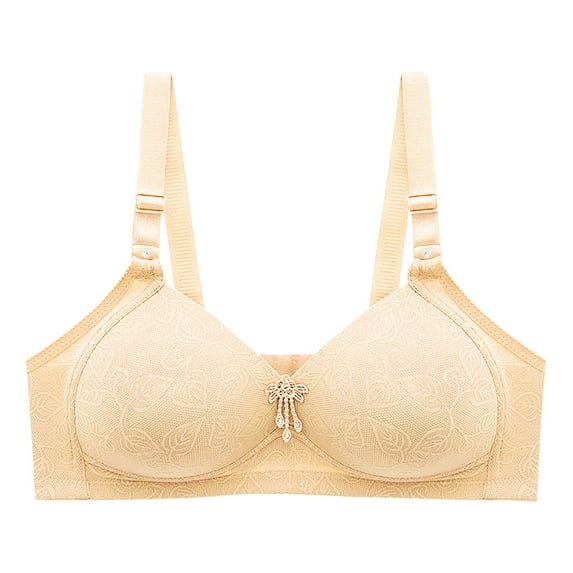 Women's Everyday Bras, Women's Seamless Tshirt Bras Plus Size Full Coverage Underwire Lightly Lined Bra Plus Size S-3XL