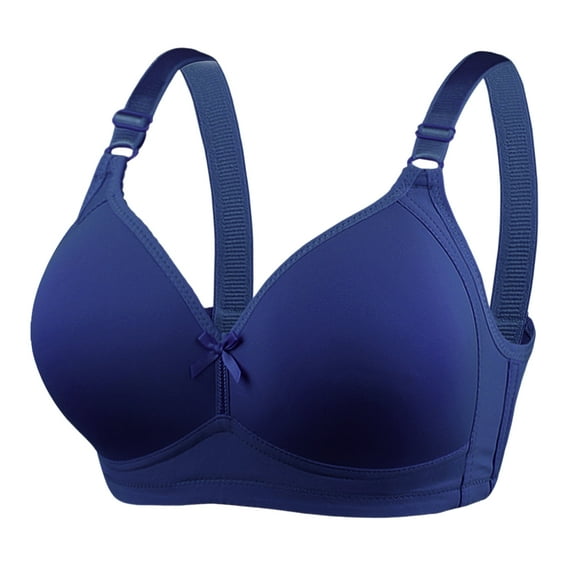 Women's Everyday Push Up Underwire Bra - Lightly Padded Plunge, Comfort T-Shirt Bra with Lift Up, Ideal for Daily & Casual Wear Royal Blue 48