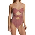 thumbnail image 1 of Women's Everyday Sunday 0063 Peaceful Sunday Shiny Cutout One Piece Swimsuit (Dusty Cedar 4), 1 of 1