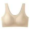 thumbnail image 1 of Women's Everyday Wireless Bra Smooth Full Coverage Shaper Bralettes Daily Comfort No Steel Underwear Bras (One Size, Beige), 1 of 3