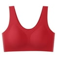 thumbnail image 1 of Women's Everyday Wireless Bra Smooth Full Coverage Shaper Bralettes Daily Comfort No Steel Underwear Bras (One Size, Red), 1 of 2