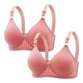 thumbnail image 1 of Women's Everyday Wireless and Underwear T-Shirt Bra with Adjustable Straps 2-Pack Multipack Full Coverage Bra, 1 of 3