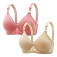 thumbnail image 1 of Women's Everyday Wireless and Underwear T-Shirt Bra with Adjustable Straps 2-Pack Multipack Full Coverage Bra, 1 of 3