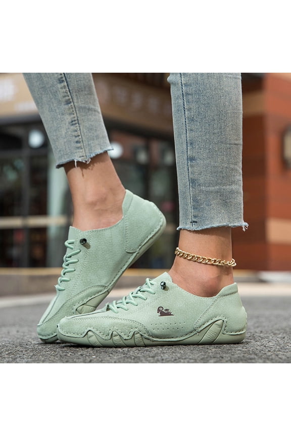 Women's Explorer Waterproof Outdoor Casual Shoes for Hiking Suede Barefoot Ankle Boots (Green US 7)