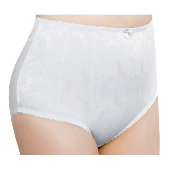 Exquisite Form 51070557A Floral Jacquard Slimming Body Shaper Panties, Medium Control, 2-Pack