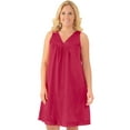 thumbnail image 1 of Women's Exquisite Form 30107 Coloratura Sleeveless Short Nightgown (Beet Red XL), 1 of 19