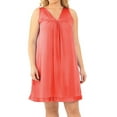 thumbnail image 1 of Women's Exquisite Form 30107 Coloratura Sleeveless Short Nightgown (Passion 2X), 1 of 1