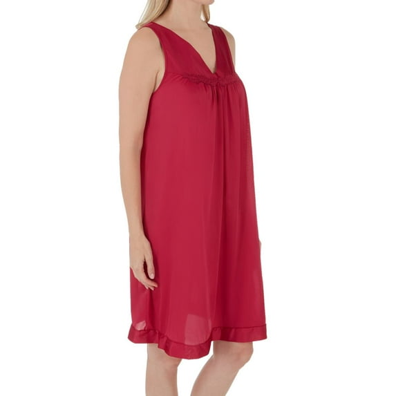 Women's Exquisite Form 30107 Coloratura Sleeveless Short Nightgown
